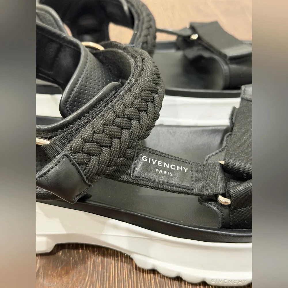 Givenchy Black Leather Sandals